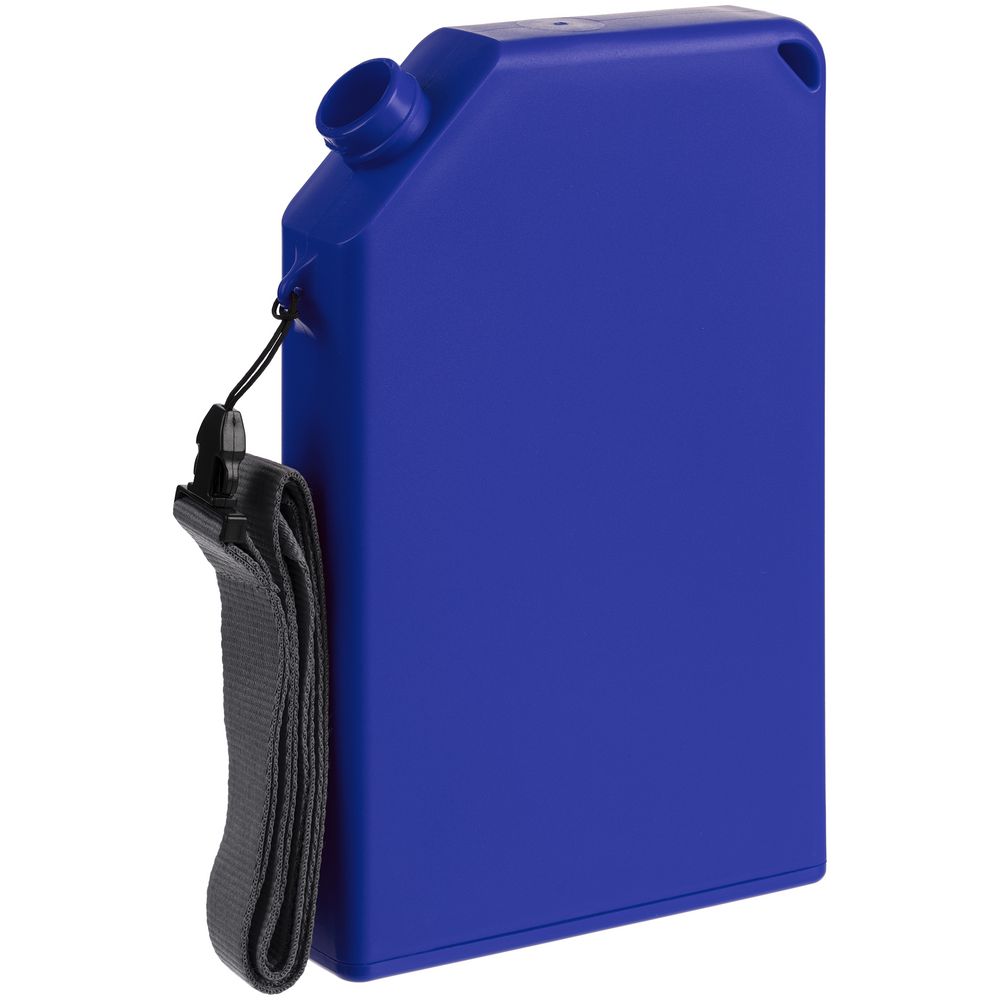 Плоская бутылка для воды Flacon, синяя — изображение 6