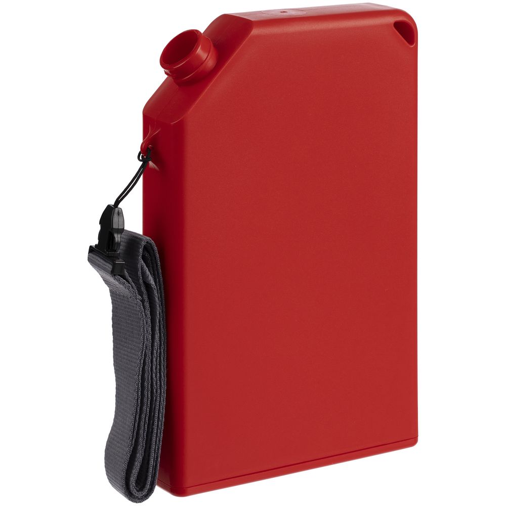 Плоская бутылка для воды Flacon, красная — изображение 6