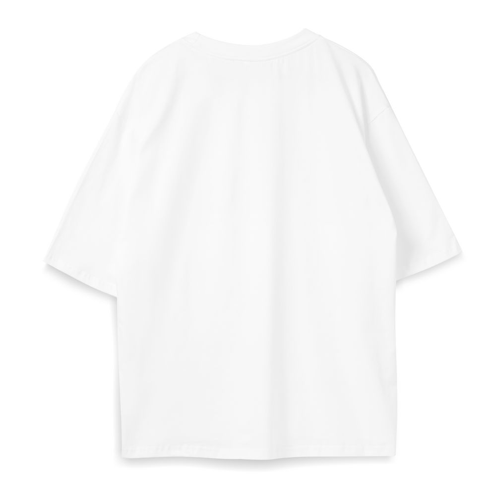 Футболка оверсайз унисекс Base Space, белая — изображение 4