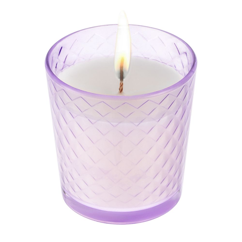 Свеча ароматическая Ristoro, сиреневая, амбра и специи — изображение 3