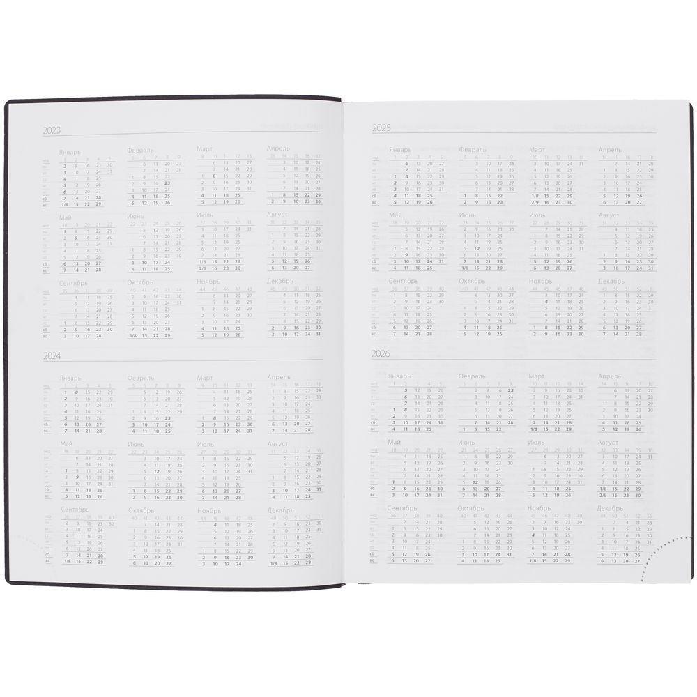 Ежедневник Vivian, недатированный, черный — изображение 6