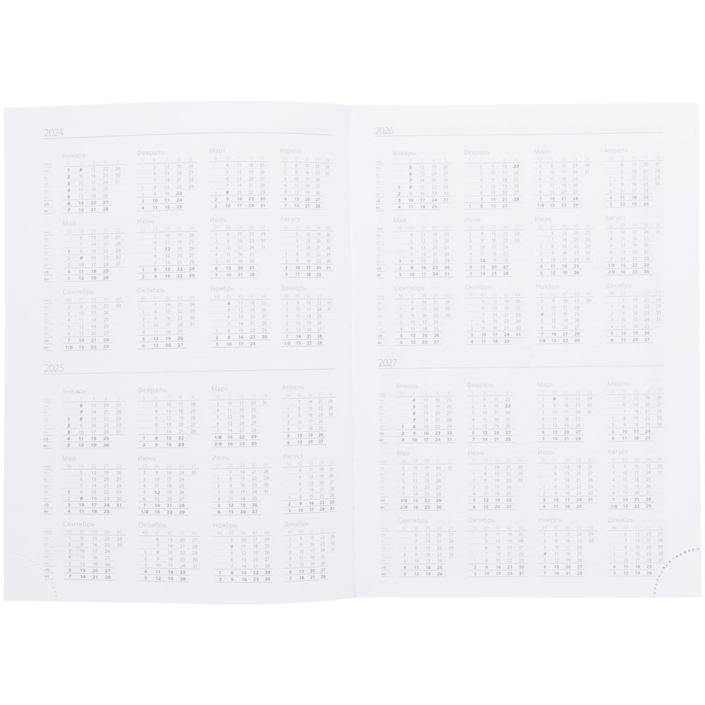 Ежедневник Vivian Metal, недатированный, голубой — изображение 6