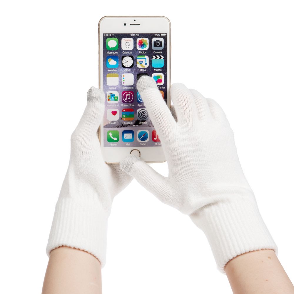Перчатки сенсорные Urban Flow, молочно-белые — изображение 5