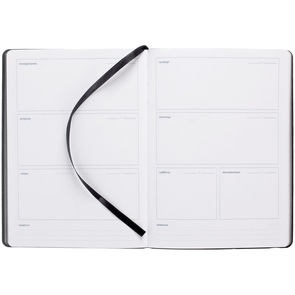 Еженедельник Cheery Black, недатированный, черный — изображение 5