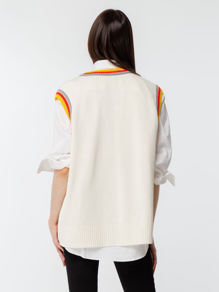 Жилет оверсайз унисекс Cornell в сумке, молочно-белый — изображение 15