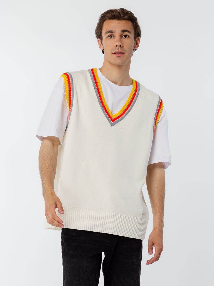 Жилет оверсайз унисекс Cornell в сумке, молочно-белый — изображение 12