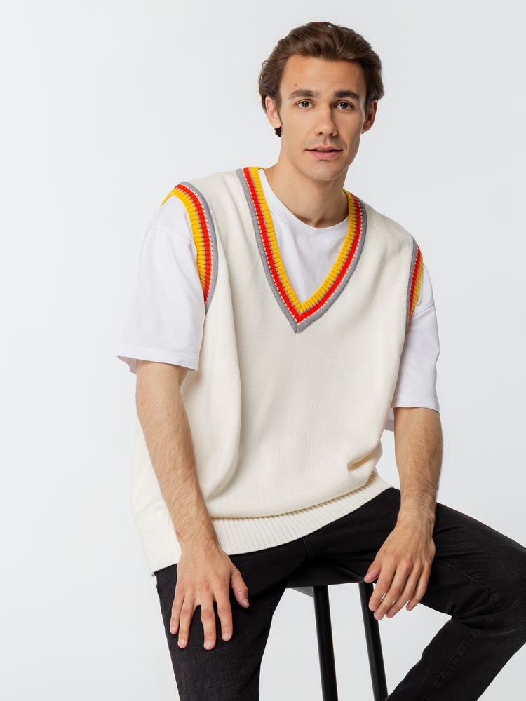 Жилет оверсайз унисекс Cornell в сумке, молочно-белый — изображение 16