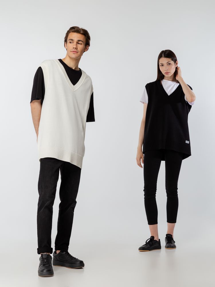 Жилет оверсайз унисекс Tad в сумке, молочно-белый — изображение 14