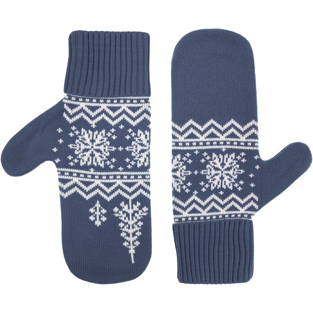 Варежки Elnik, серые с молочно-белым — изображение 3