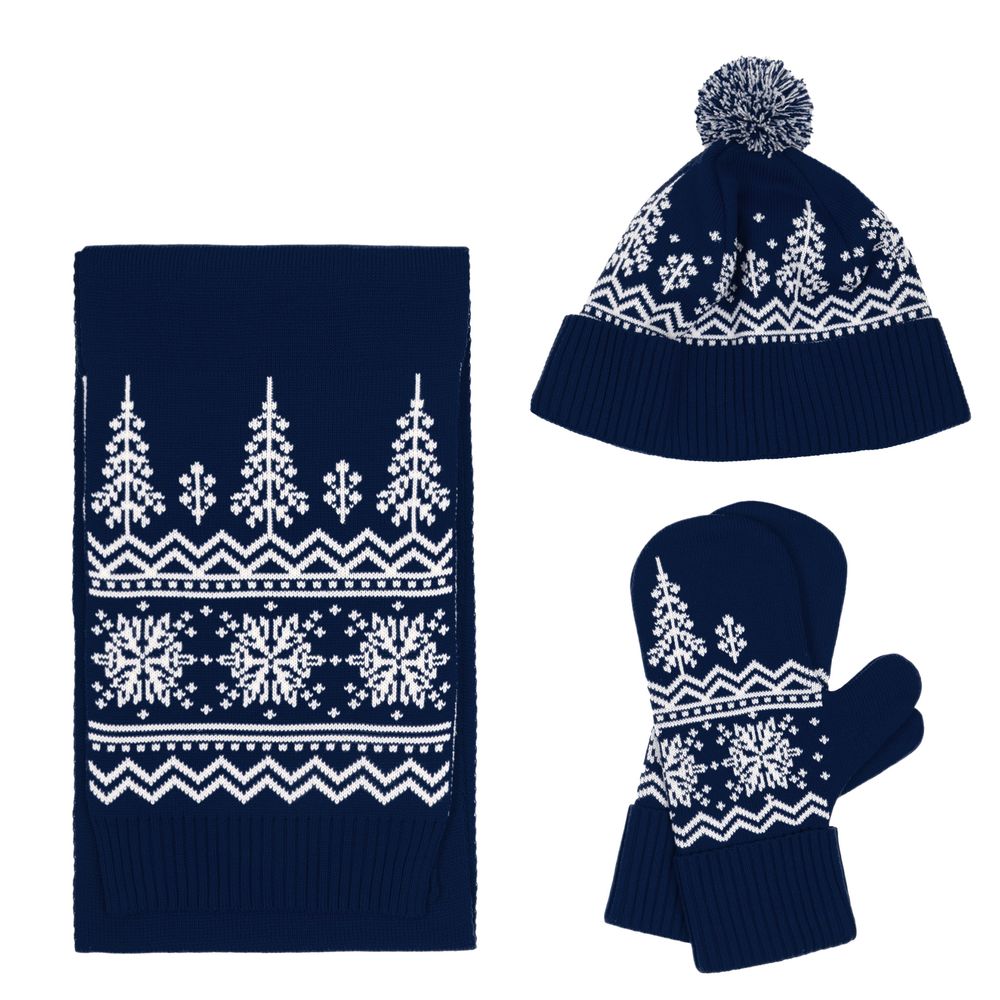 Шарф Elnik, синий с молочно-белым — изображение 4