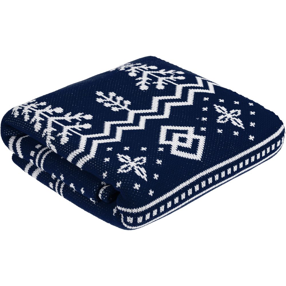 Плед Elnik, синий с молочно-белым — изображение 5