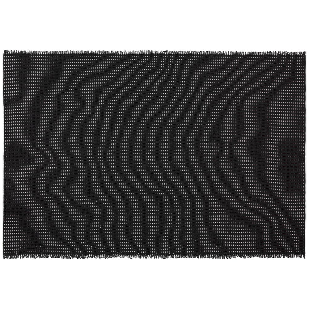 Плед Fringy, черный с белым — изображение 6