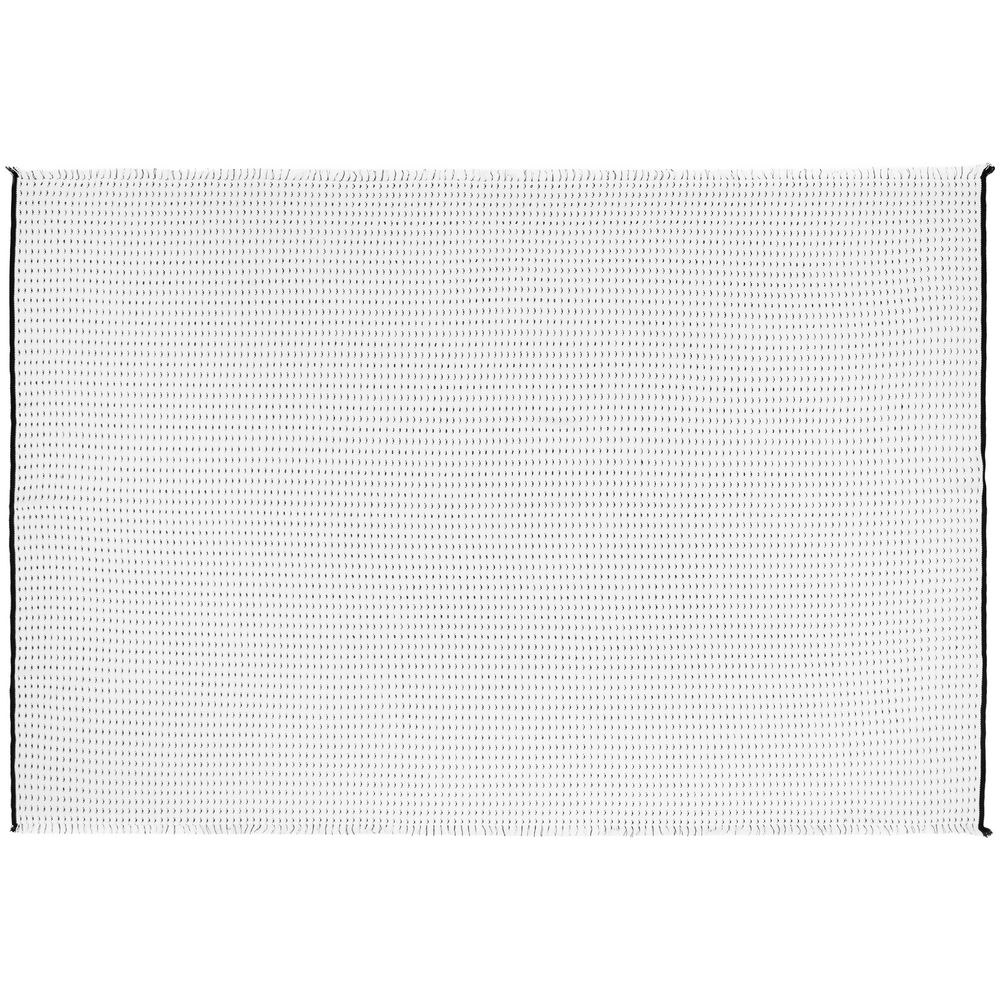 Плед Fringy, белый с черным — изображение 5