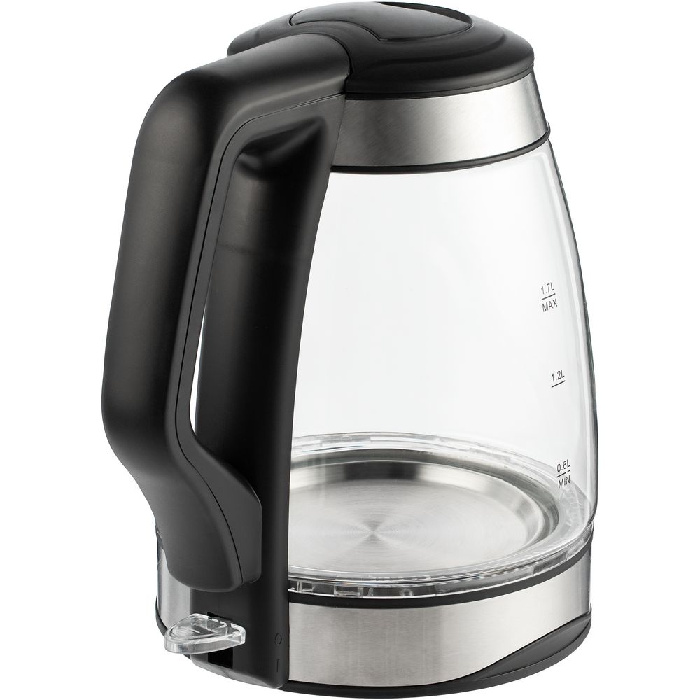 Электрический чайник Lumimore, стеклянный, серебристо-черный — изображение 3
