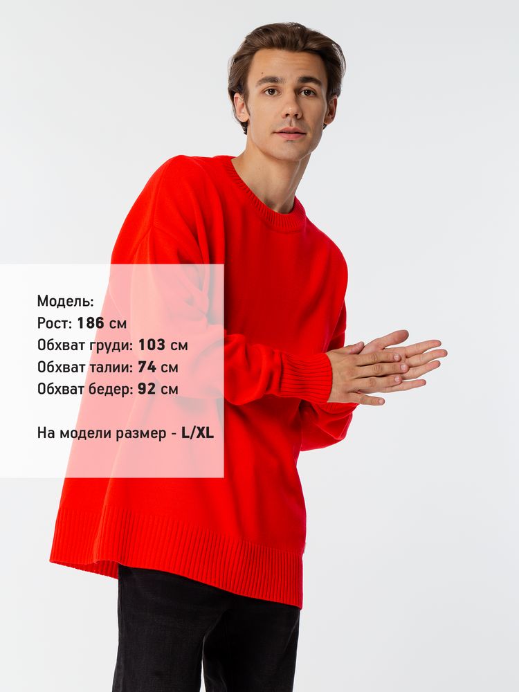 Джемпер оверсайз унисекс Stated в сумке, красный — изображение 10