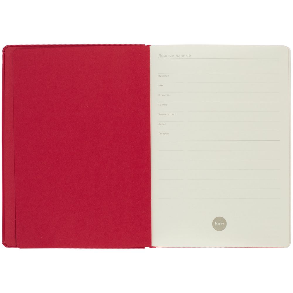 Ежедневник Grid, недатированный, красный — изображение 7