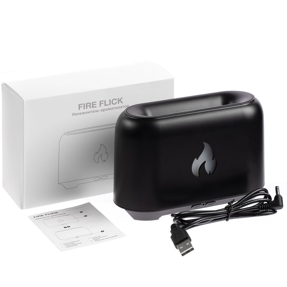 Увлажнитель-ароматизатор Fire Flick с имитацией пламени, черный — изображение 9
