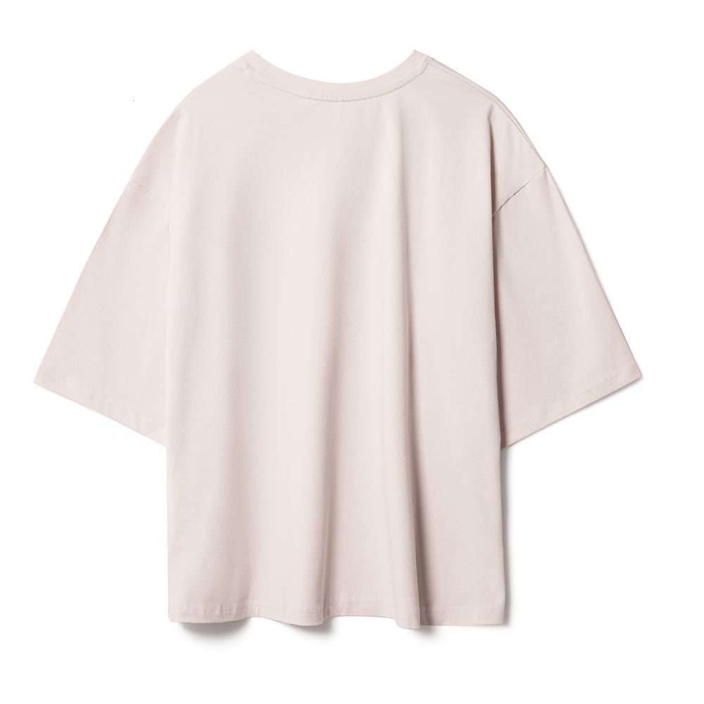 Футболка унисекс оверсайз Street Vibes, бежевая — изображение 4