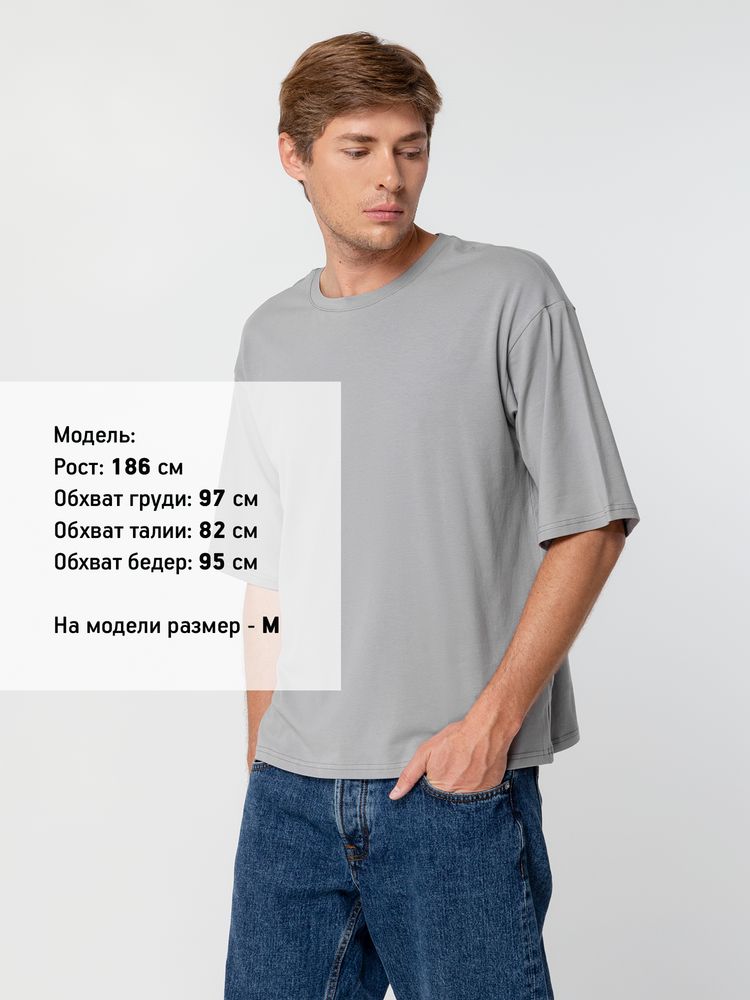 Футболка унисекс оверсайз Street Vibes, серая — изображение 6