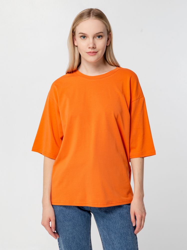 Футболка унисекс оверсайз Street Vibes, оранжевая — изображение 10