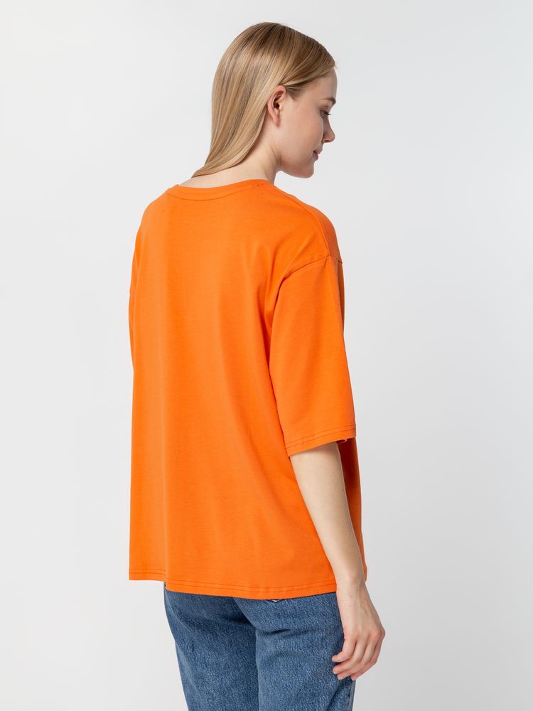 Футболка унисекс оверсайз Street Vibes, оранжевая — изображение 11