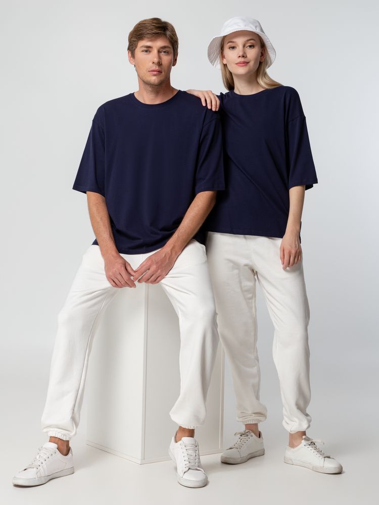 Футболка унисекс оверсайз Street Vibes, темно-синяя — изображение 13