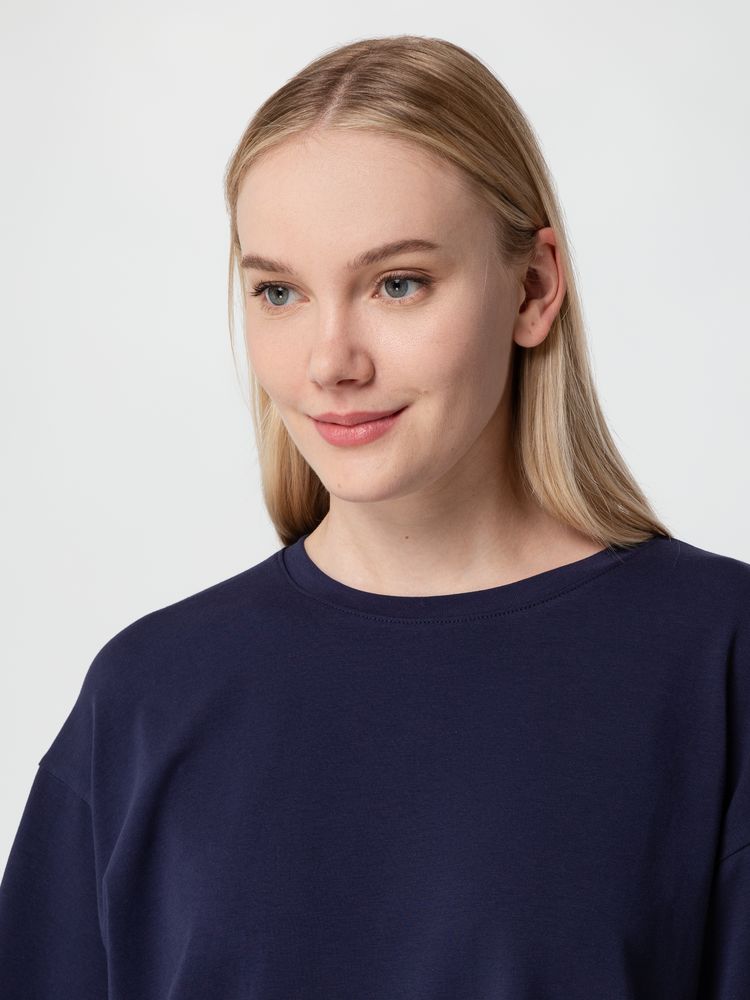 Футболка унисекс оверсайз Street Vibes, темно-синяя — изображение 12