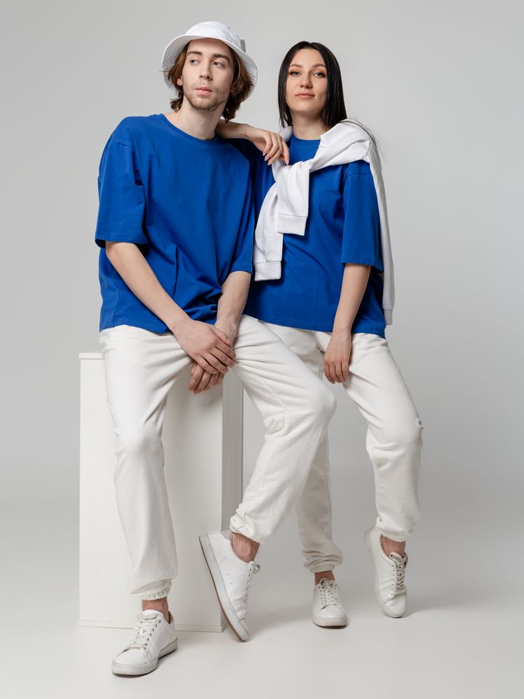 Футболка унисекс оверсайз Street Vibes, ярко-синяя — изображение 12