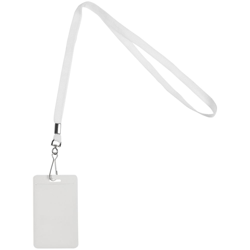 Лента с карабином Colorplan, белая — изображение 3