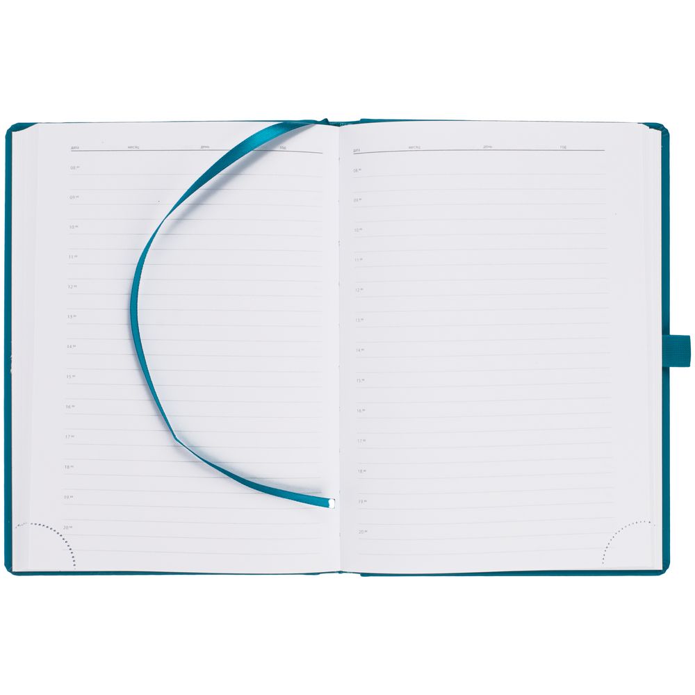 Ежедневник Favor Metal, недатированный, бирюзовый — изображение 8