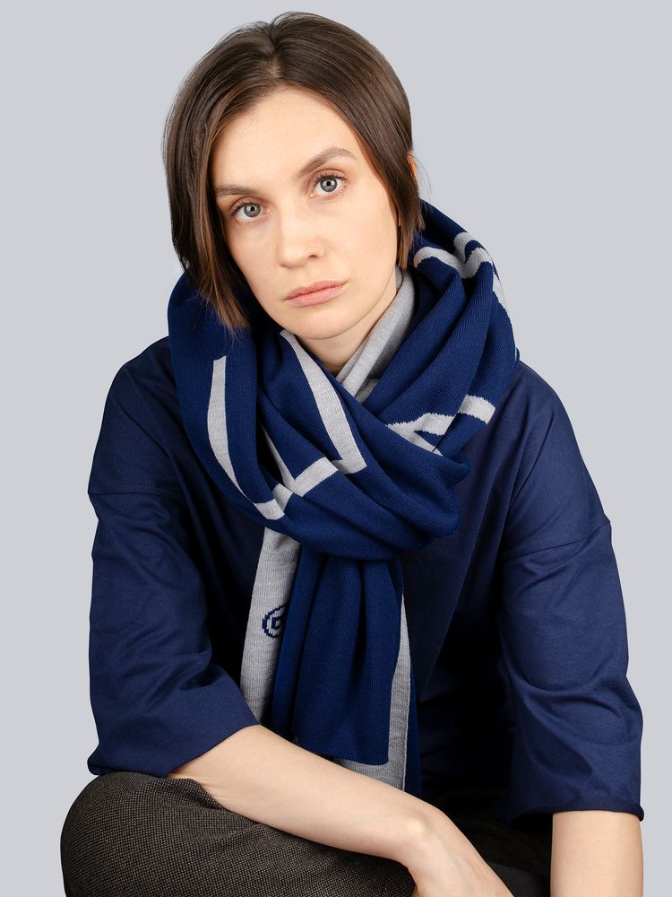 Шарф Bereg, серый с синим — изображение 10