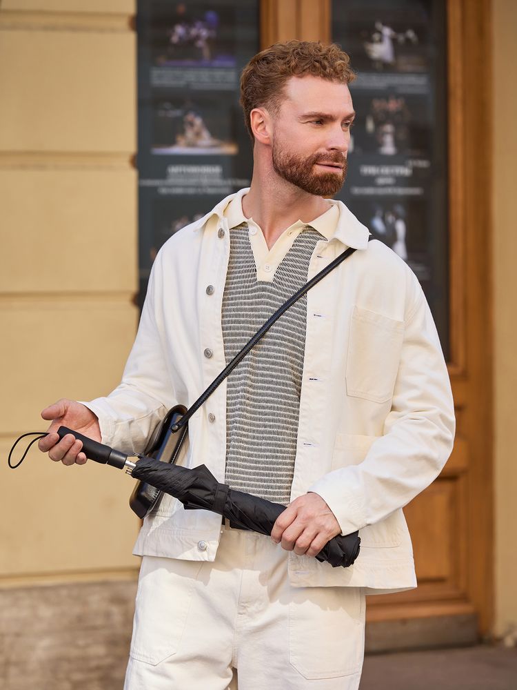 Зонт складной Big Arc, черный — изображение 9