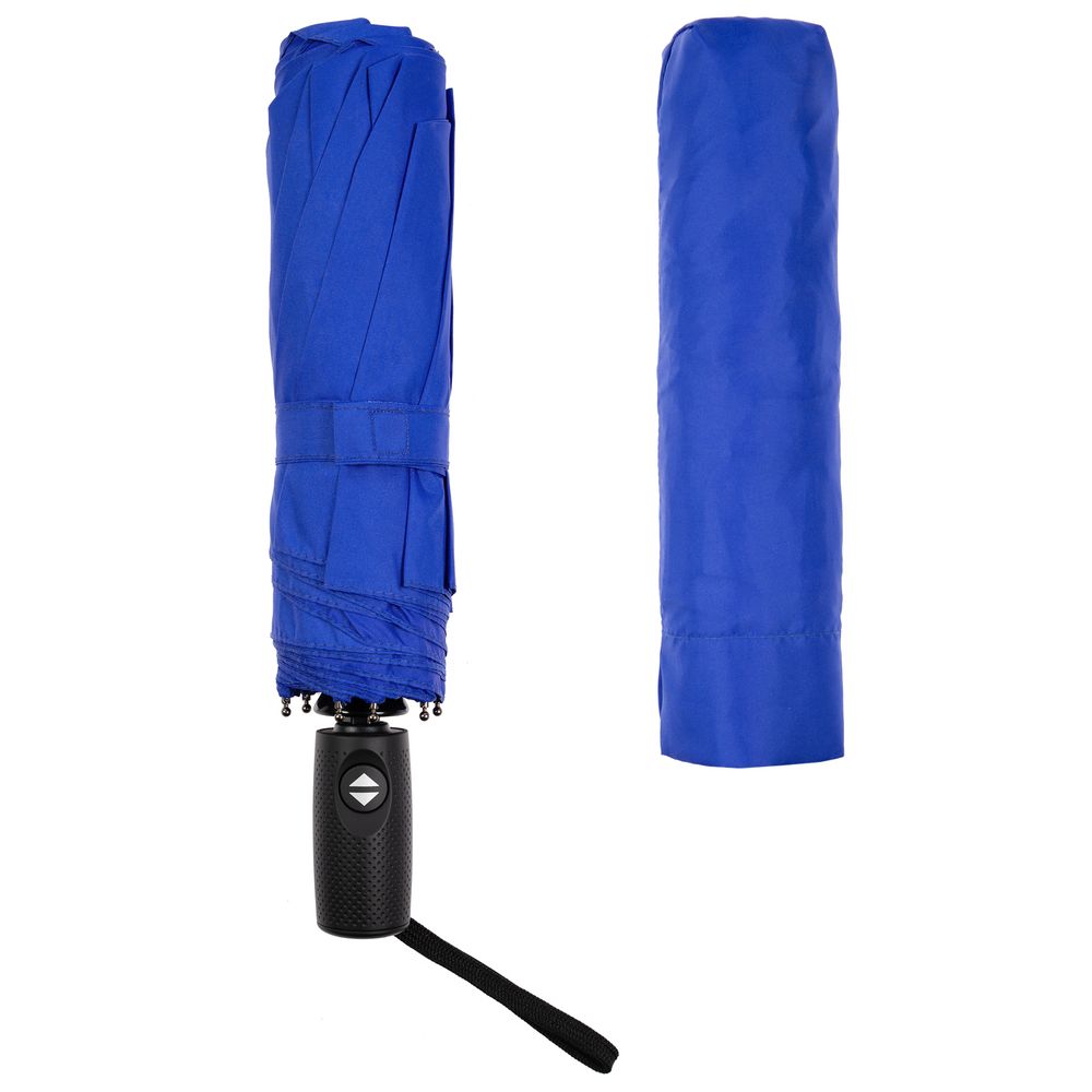 Складной зонт Dome Double с двойным куполом, синий — изображение 5