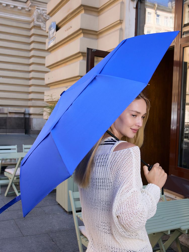 Складной зонт Dome Double с двойным куполом, синий — изображение 6