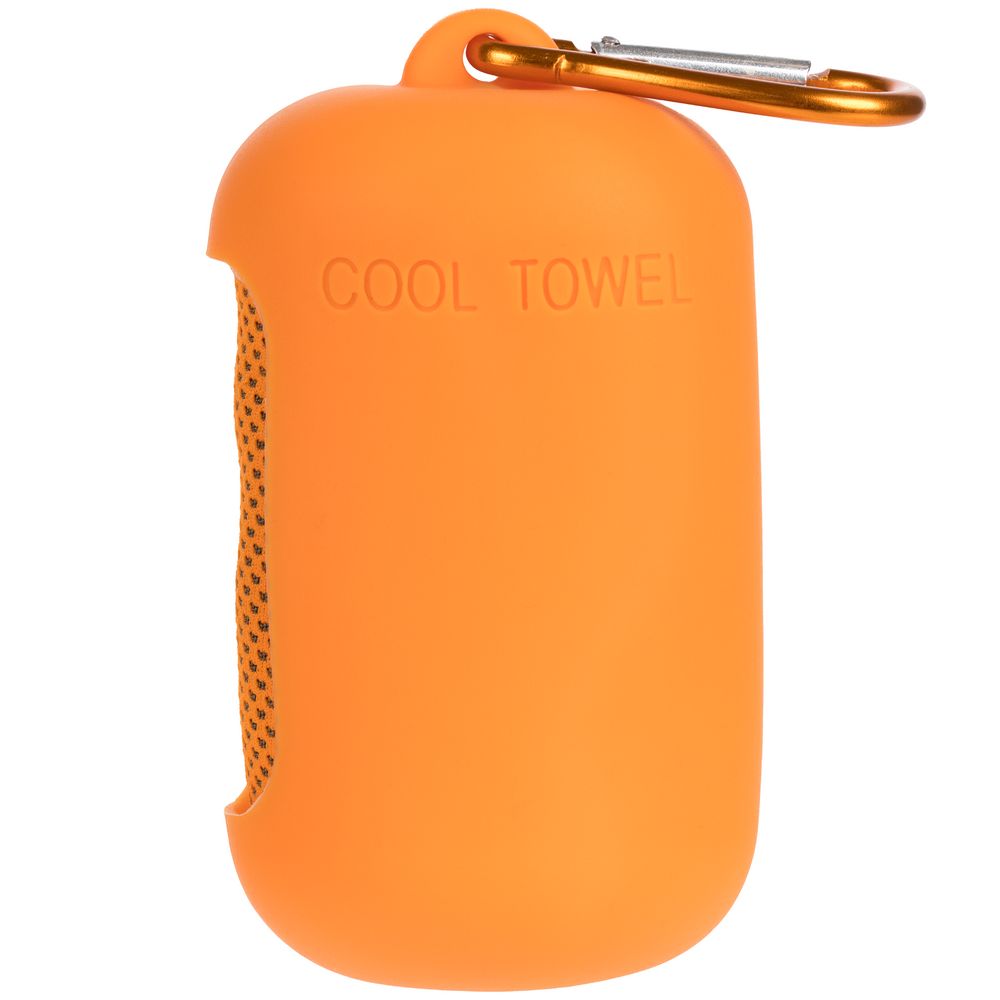 Охлаждающее полотенце Narvik в силиконовом чехле, оранжевое — изображение 3