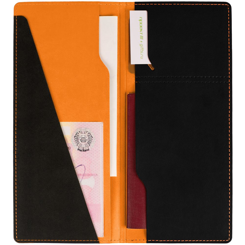 Дорожный органайзер Multimo, черный с оранжевым — изображение 4