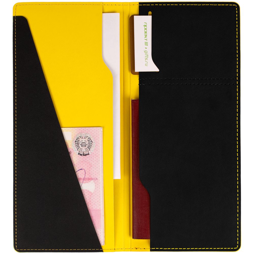 Дорожный органайзер Multimo, черный с желтым — изображение 4