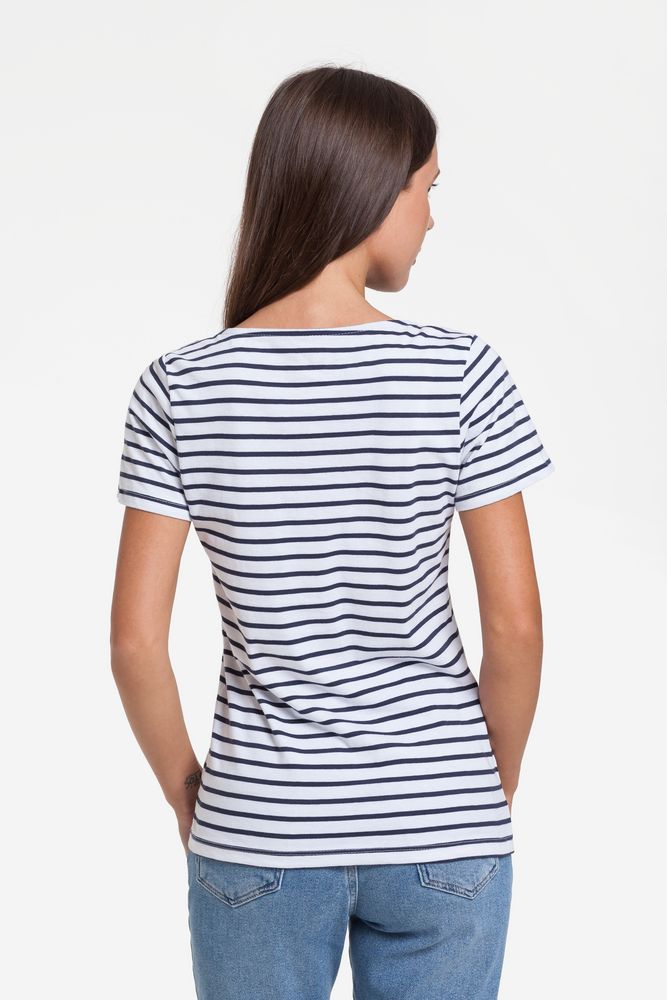 Футболка женская Grand Granat New, белая с синим — изображение 6