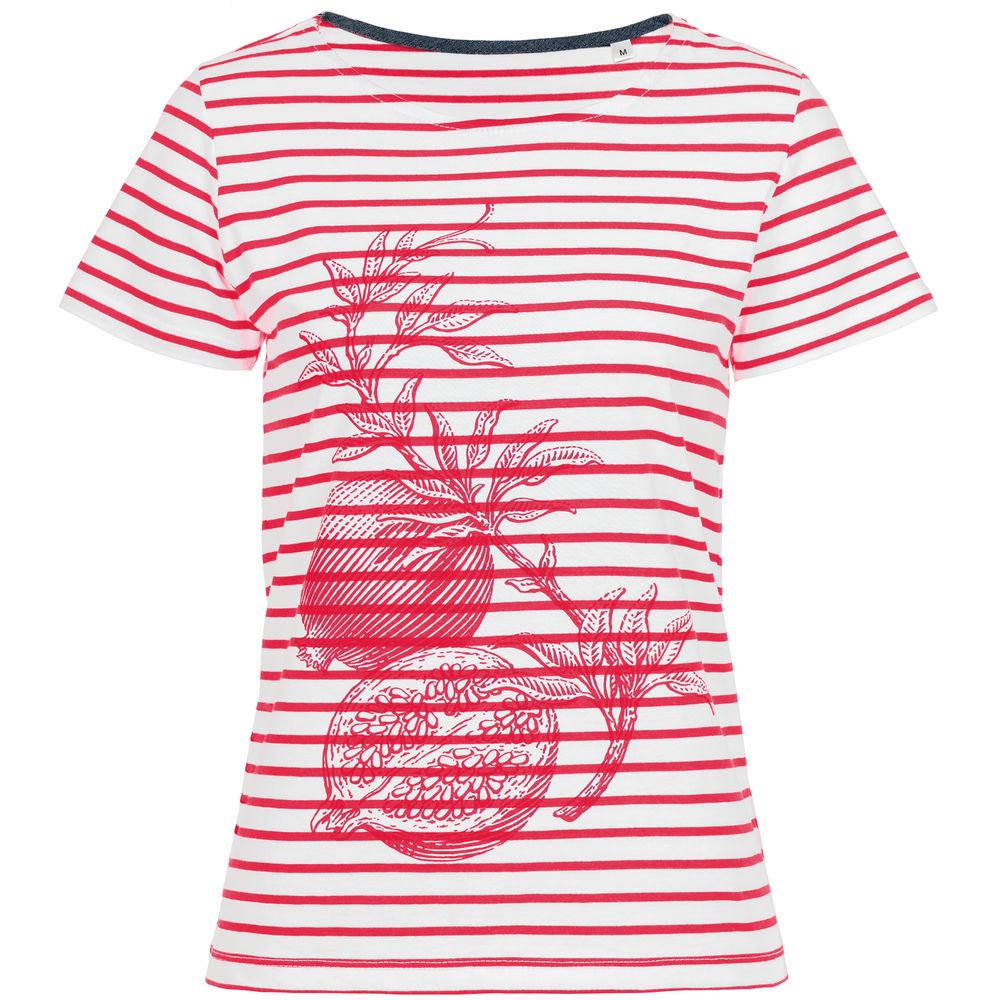 Футболка женская Grand Granat New, белая с красным — изображение 3