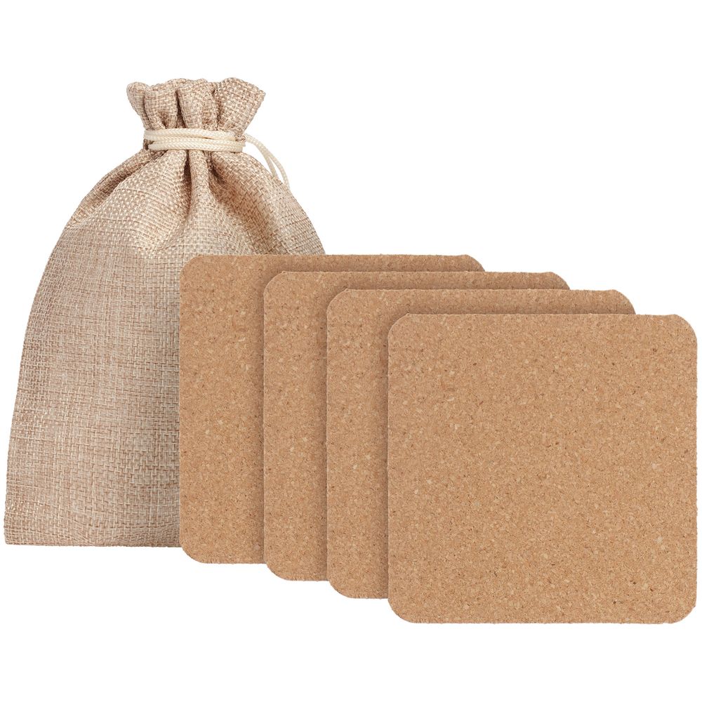 Набор из 4 костеров Suberic, квадрат — изображение 3