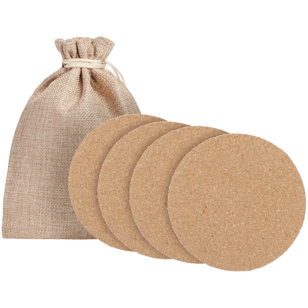 Набор из 4 костеров Suberic, круг — изображение 3