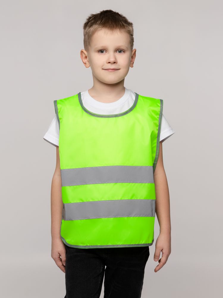 Жилет светоотражающий детский С-2.001Н, желтый неон — изображение 5