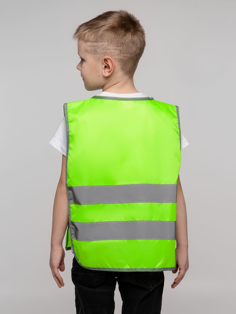 Жилет светоотражающий детский С-2.001Н, желтый неон — изображение 6