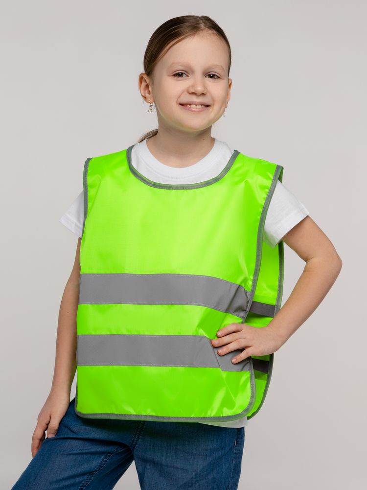 Жилет светоотражающий детский С-2.001Н, желтый неон — изображение 7