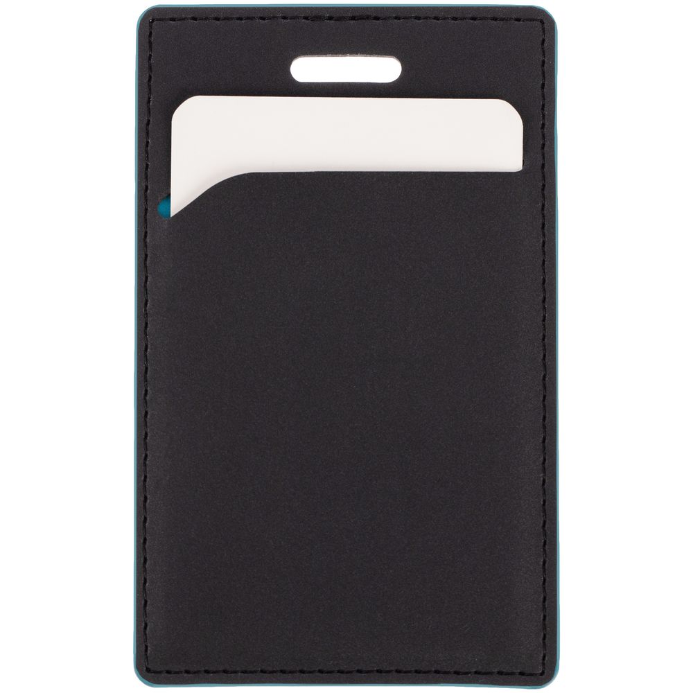 Чехол для пропуска Multimo, черный с бирюзовым — изображение 4