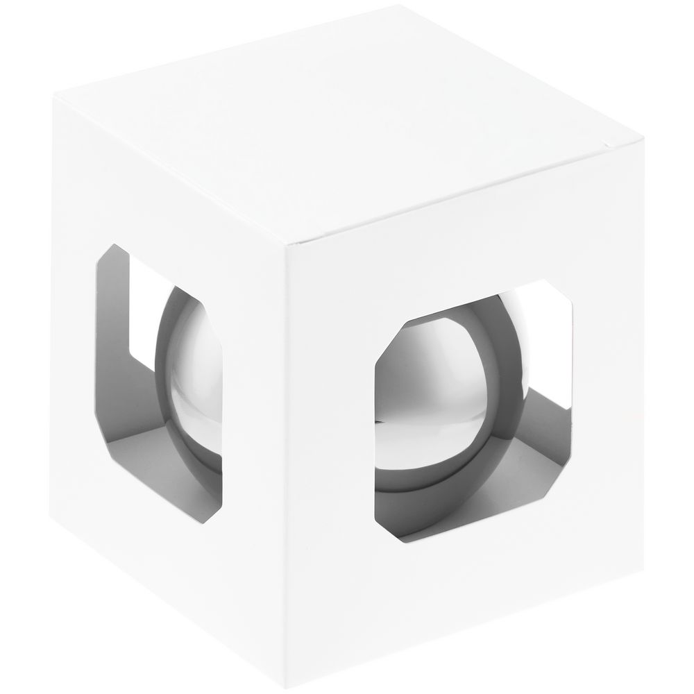 Елочный шар Finery Gloss, 8 см, глянцевый серебристый — изображение 3