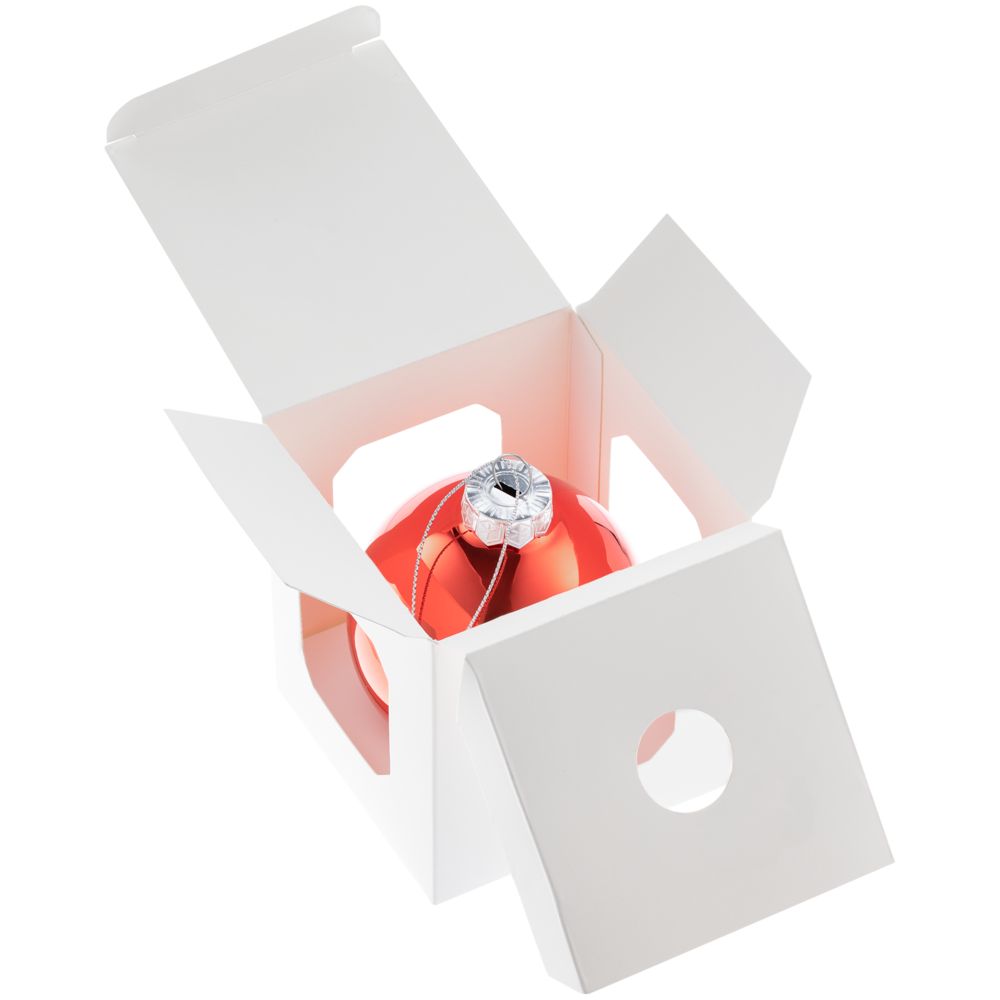 Елочный шар Finery Gloss, 8 см, глянцевый красный — изображение 5