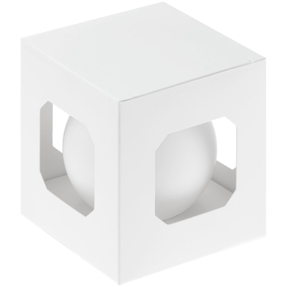 Елочный шар Finery Matt, 8 см, матовый белый — изображение 3