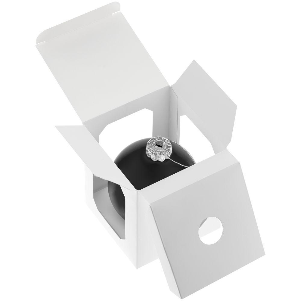 Елочный шар Finery Matt, 10 см, матовый черный — изображение 6