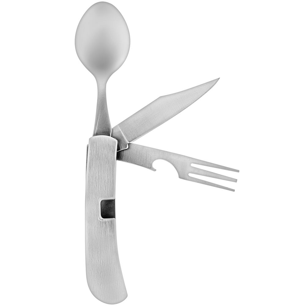 Походный складной столовый прибор Campsite Fold, стальной — изображение 6